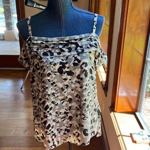 Worn one time perfect condition, sexy, classy, spaghetti strap blouse